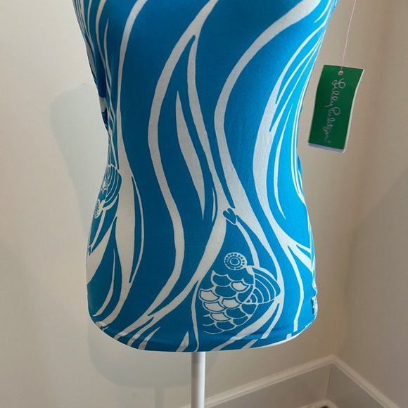 Lilly Pulitzer NWT size XS Tabbie tank blue crush bamboom - Picture 7 of 7